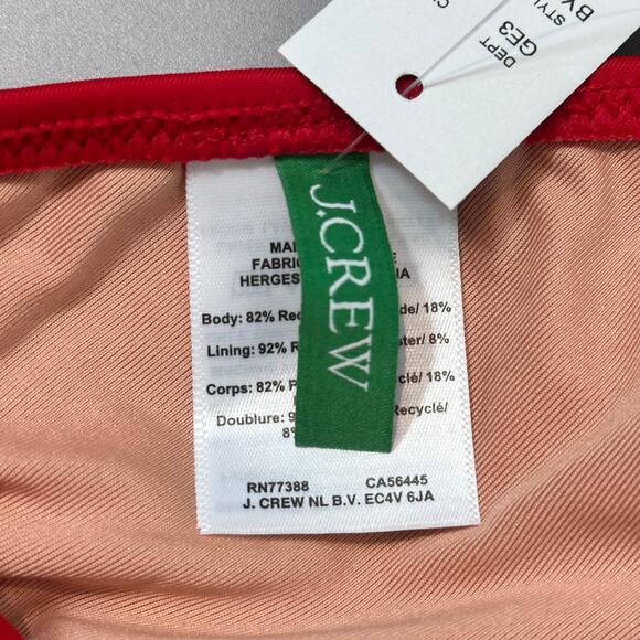 J.Crew DD Halter Bikini Top in Bright Cerise Red - Picture 7 of 8